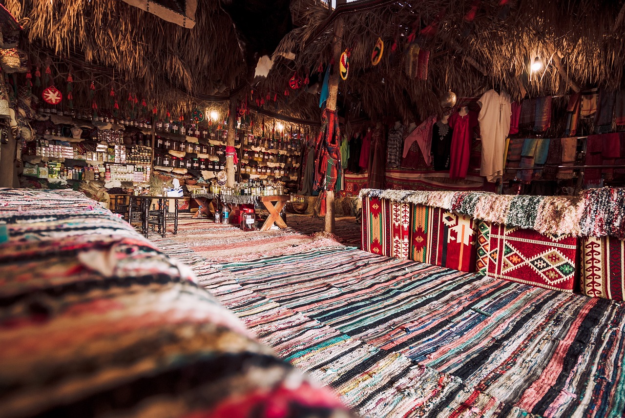 egypt, tent, hurghada, tea, desert, the tent of the bedouin, rug, material, nature, tourist, tourism